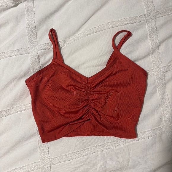 PINK by Victoria’s Secret Ruched Front Tank — XS — Brick Red - Picture 1 of 3